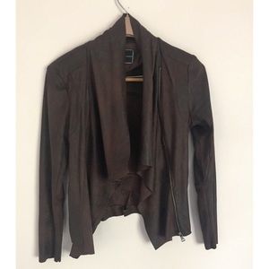 BNCI by Blanc Noir Vegan Suede Drape Jacket